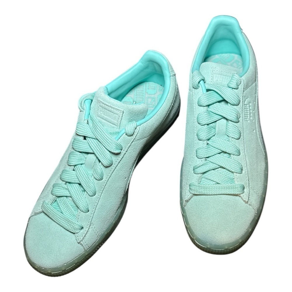 PUMA Women’s SUEDE CLASSIC MONO ICED Aruba Blue Sz 6.5 NWOB never worn - Picture 6 of 16